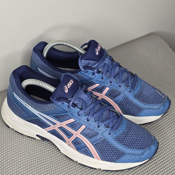 Asics Gel Contend 4‎ Women's Blue  Athletic Running Training Shoes Size 9 T765N - Picture 1 of 8